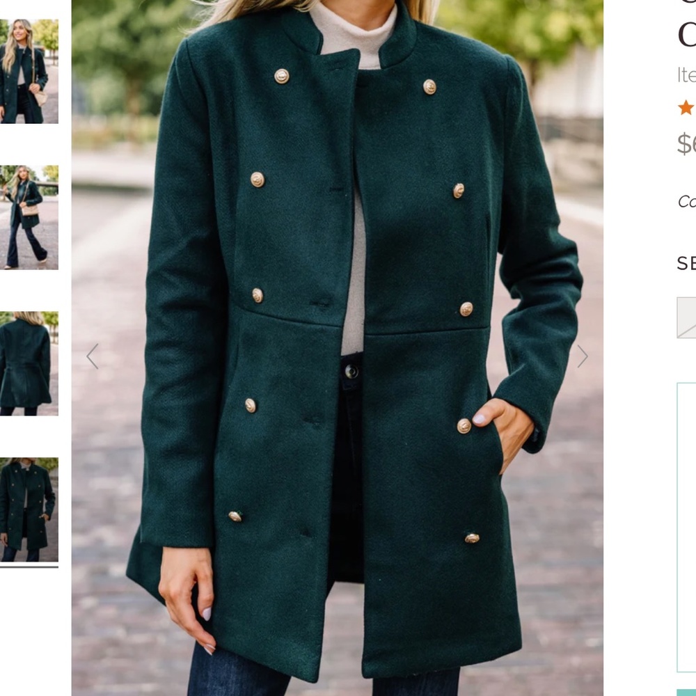 NWOT Hunter Green Coat